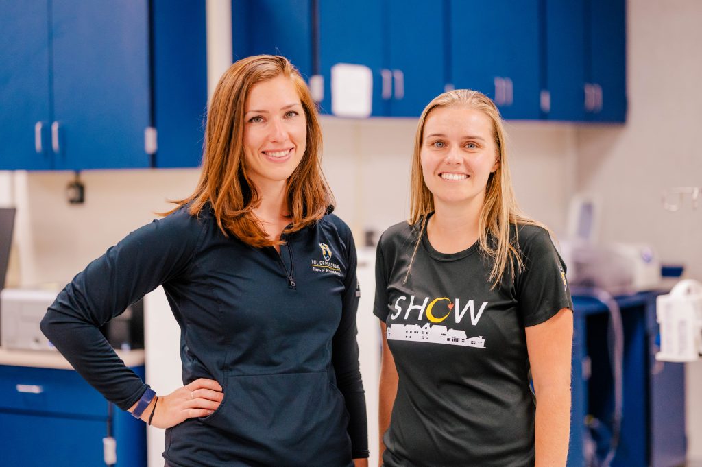 Assistant Professor Jessica McNeal and Hannah Koch.